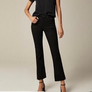 J Crew Mid Rise Kickout Flare Leg Jean Women's 29 Black Stretch